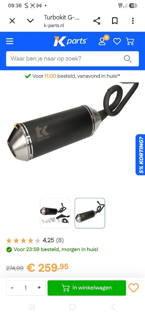 Turbo kit scooter, Ophalen of Verzenden, Nieuw, Overige typen, Piaggio