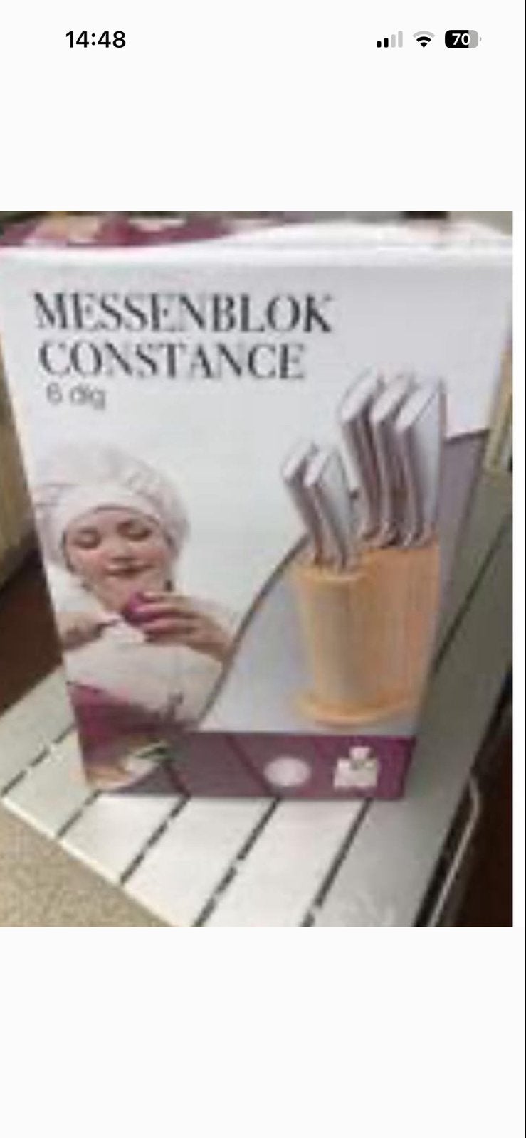 Messenblok Constance 6-delig, Los bestek, Nieuw, Ophalen of Verzenden, Rvs of Chroom