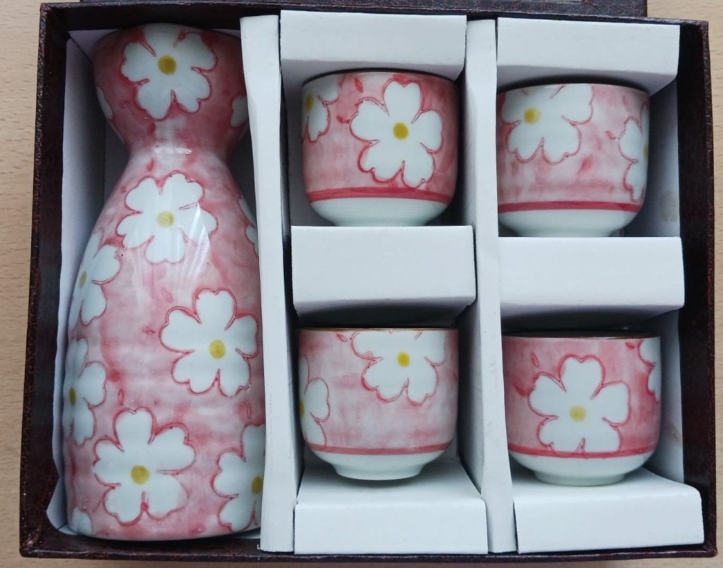 Japanse sake set  Cherry Blossom, Overige merken, Keramiek, Nieuw, Ophalen of Verzenden