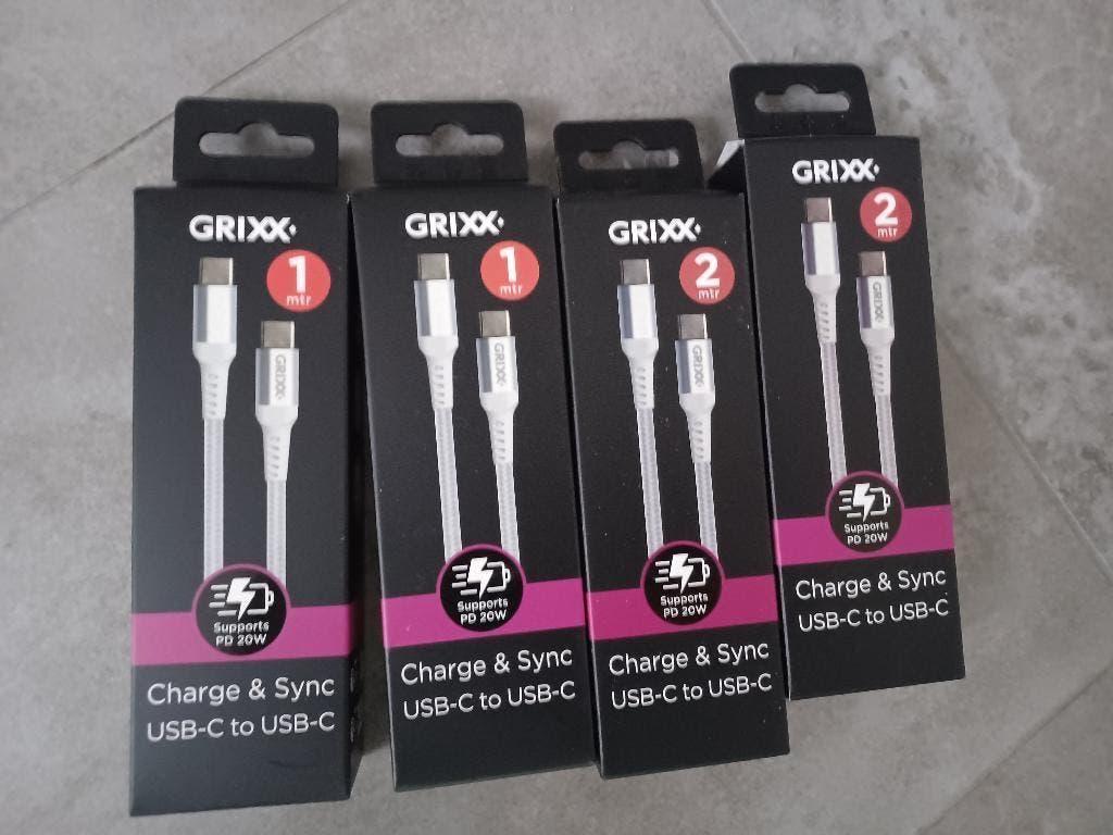 Grixx USB-C to USB-C white 1 meter / nieuw, Ophalen of Verzenden, Nieuw, Samsung