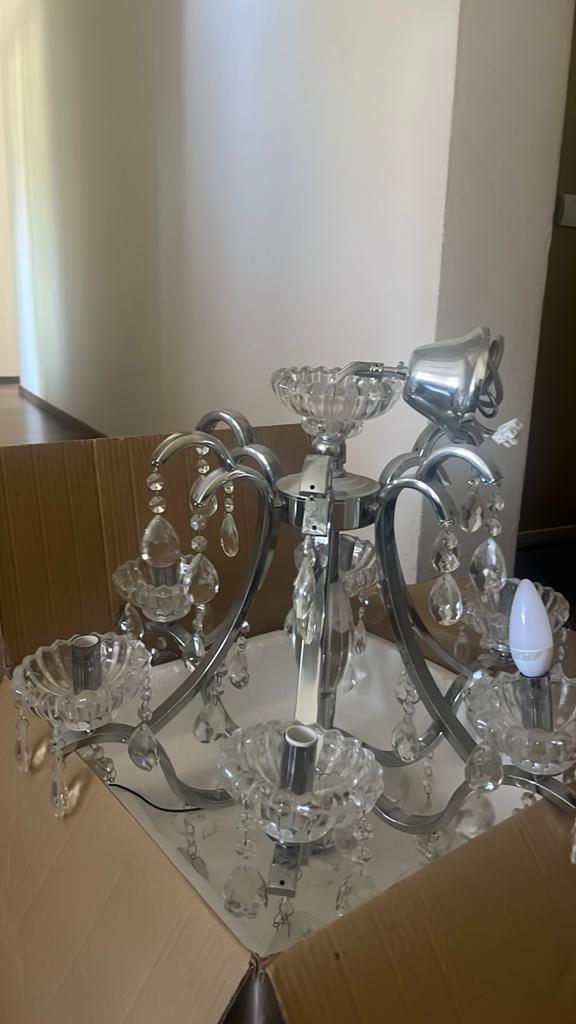 Kristal lamp, Huis en Inrichting, Lampen | Kroonluchters, Ophalen of Verzenden, Zo goed als nieuw