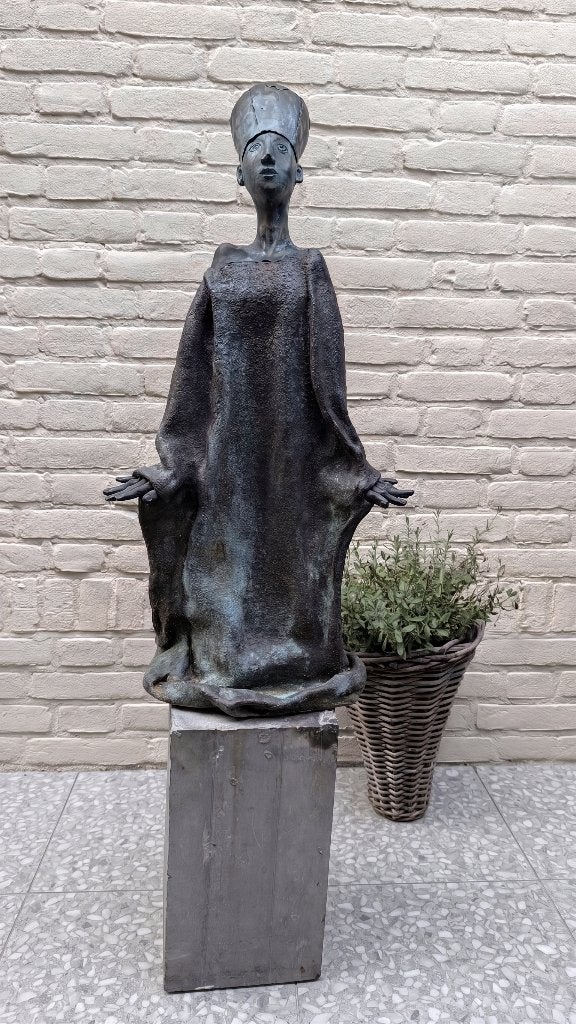 Zwaar bronzen beeld 75 cm (27,7 kg) - Expressief sculptuur, Ophalen, Brons