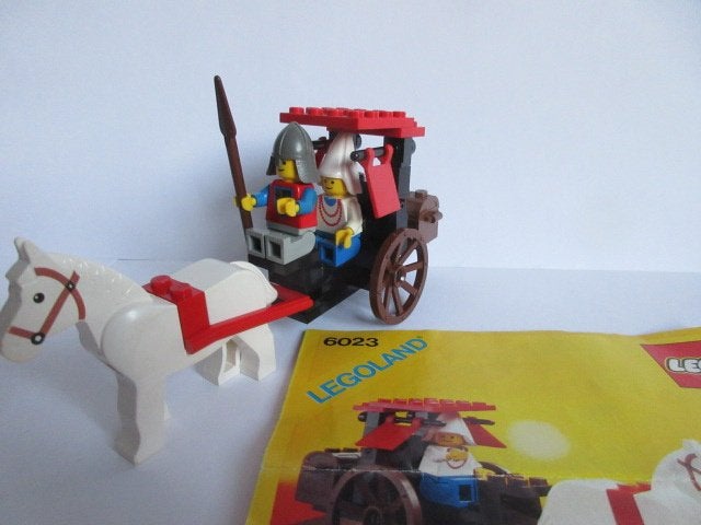 6023 Lego Castle, Maiden's Cart met bouwtekening., Kinderen en Baby's, Lego, Ophalen of Verzenden, Zo goed als nieuw, Castle