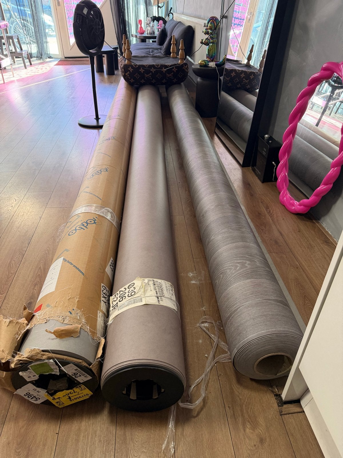 Vinyl vloeren (3 stuks) - ook per stuk verkrijgbaar, Ophalen, Nieuw, Grijs, 50 tot 75 m²