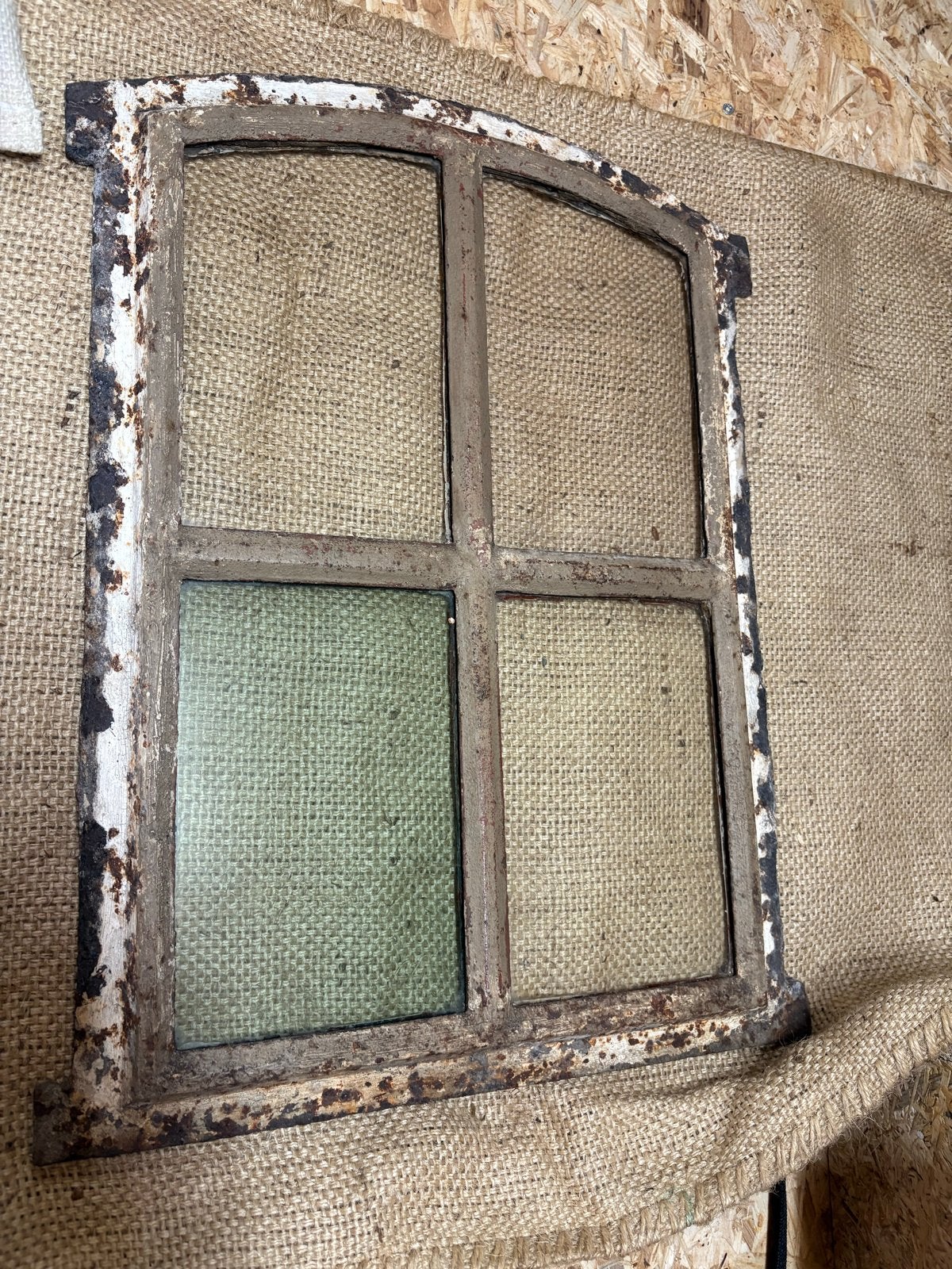 Set van 2 authentieke boerderij raampjes 38x52 cm, Doe-het-zelf en Verbouw, Ophalen of Verzenden, Gebruikt, Gevelraam of Ruit