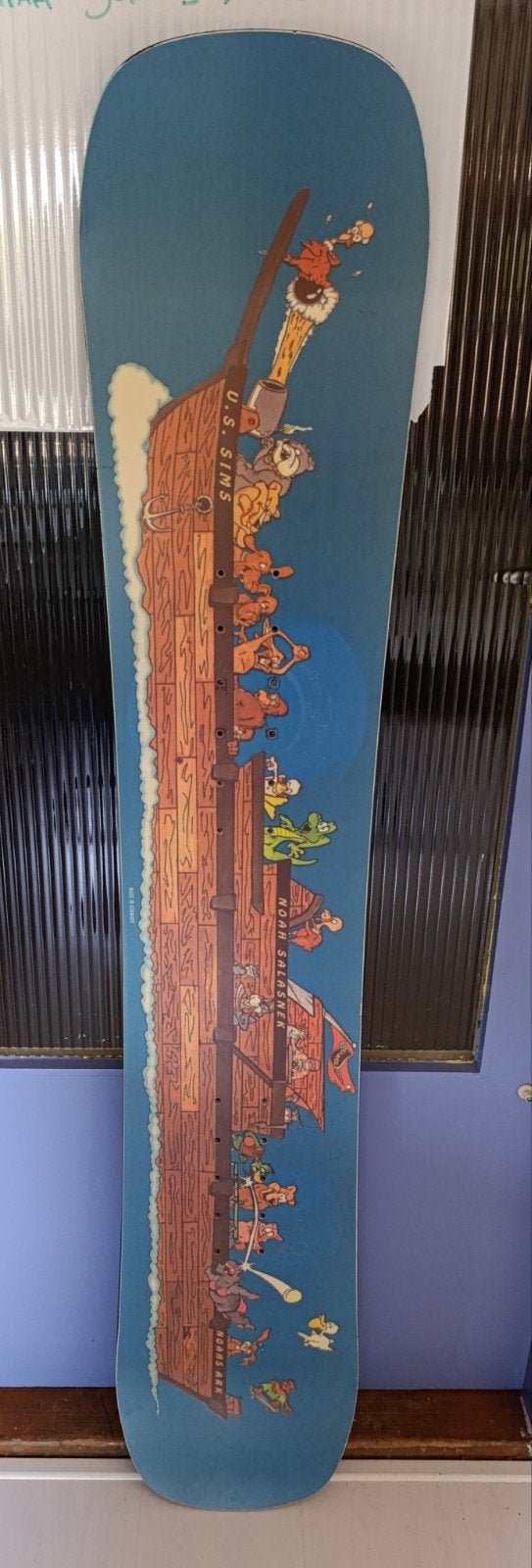 Vintage Sims Noah Salasnek 'Noah's Ark' snowboard, Sport en Fitness, Snowboarden, Ophalen of Verzenden, Gebruikt, Board