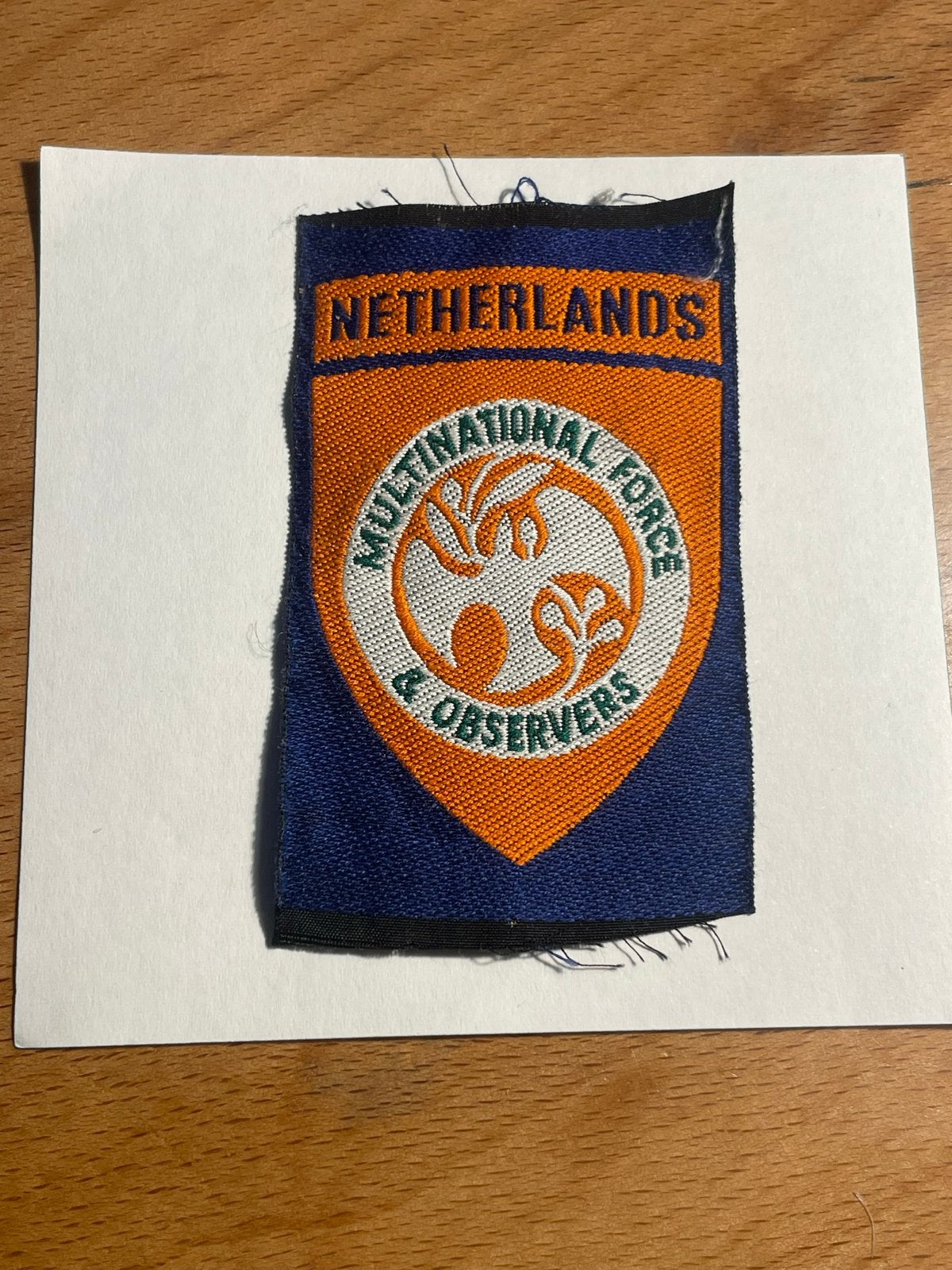 MFO Nederland embleem - Multinational Force & Observers, Verzamelen, Militaria | Algemeen, Ophalen of Verzenden, Overige soorten