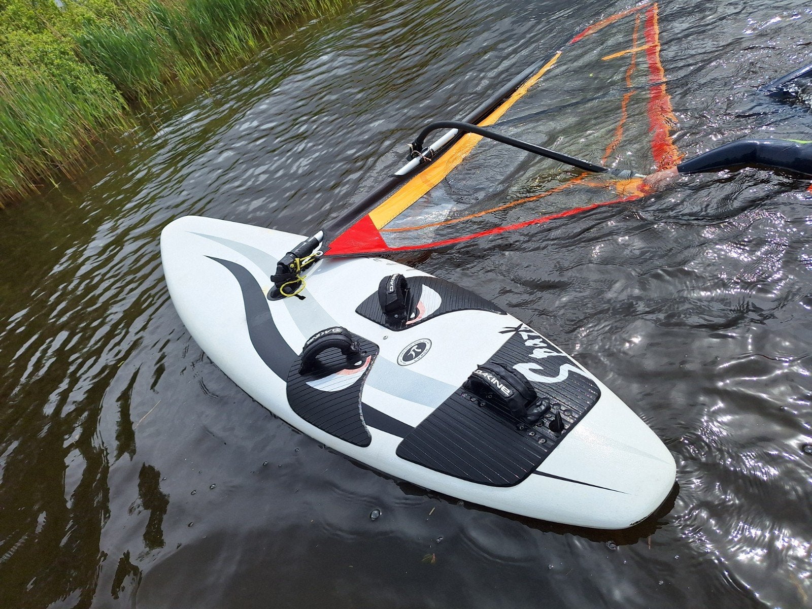 windsurfboard beginner/kids met center vin - 247, Watersport en Boten, Windsurfen, Ophalen of Verzenden, Plank