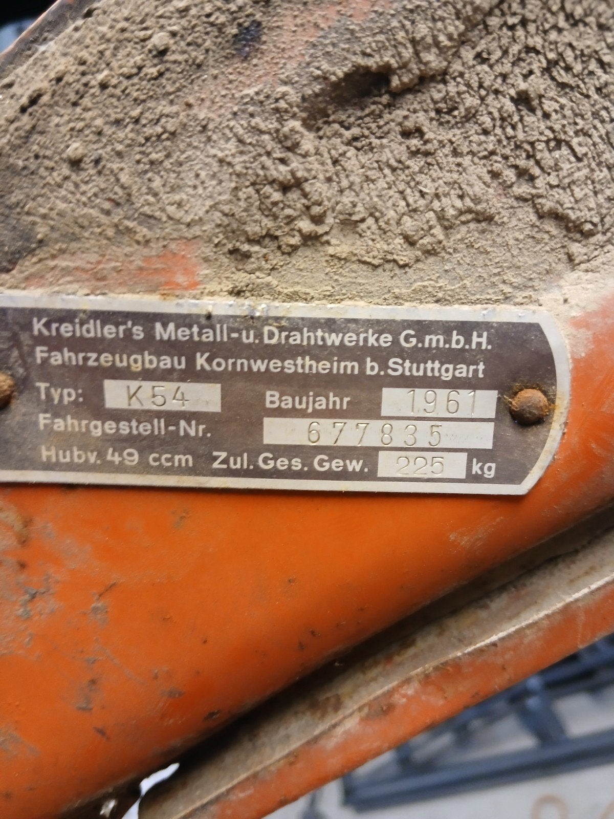 Kreidler K54 Eitank Frame - Bouwjaar 1961, Fietsen en Brommers, Ophalen of Verzenden, Gebruikt, Frame
