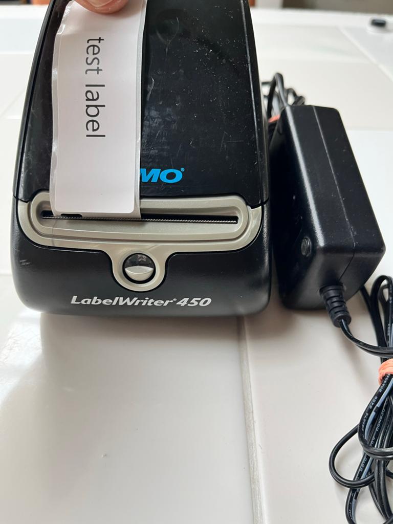 Dymo LabelWriter 450 Labelprinter met adapter, Computers en Software, Labelprinters, Ophalen of Verzenden, Gebruikt, Etiket