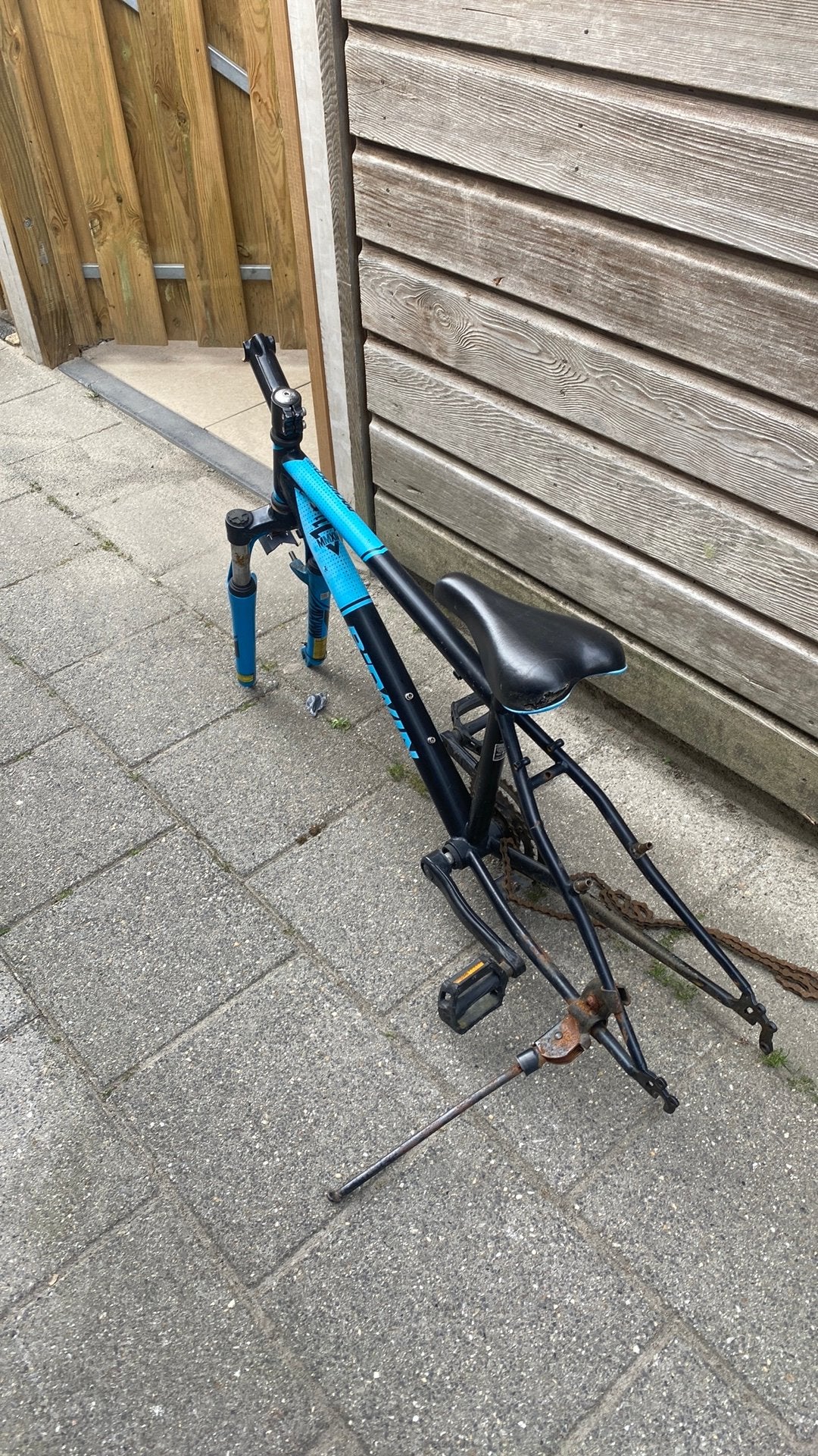 B,Twin rockrider 500 fiets Frame, Ophalen, Zo goed als nieuw, Kinderkar, Vering