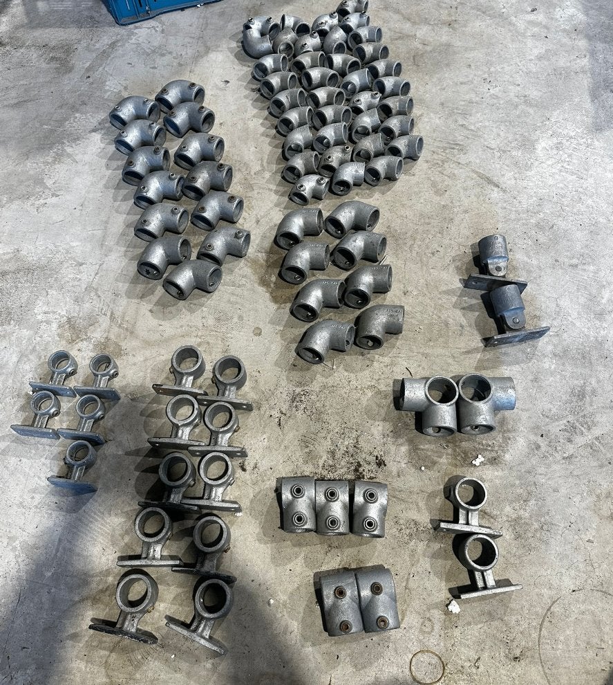 Partij buiskoppelingen / steigerbuis koppelingen 42 mm, Ophalen, Gebruikt, Minder dan 50 mm, Overige typen