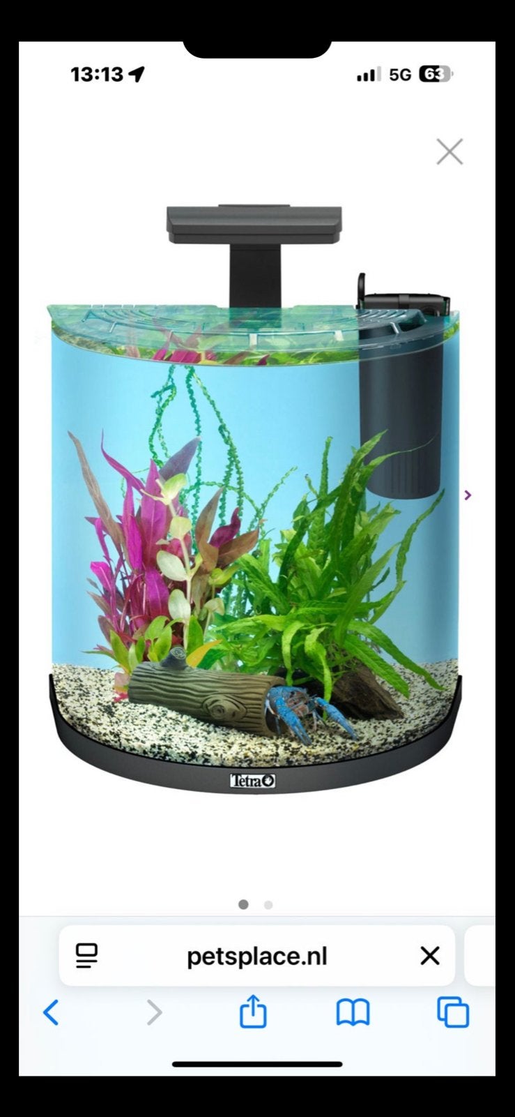 Aquarium, Dieren en Toebehoren, Vissen | Aquaria en Toebehoren, Ophalen, Gebruikt, Leeg aquarium, Tetra