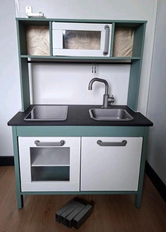 Ikea Duktig keukentje gepimpt, Ophalen, Zo goed als nieuw, Hout, Speelkeuken