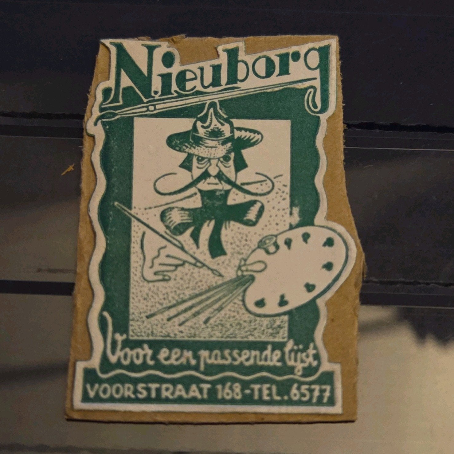 Zegel Nieuborg op karton, Ophalen of Verzenden, Voor 1940