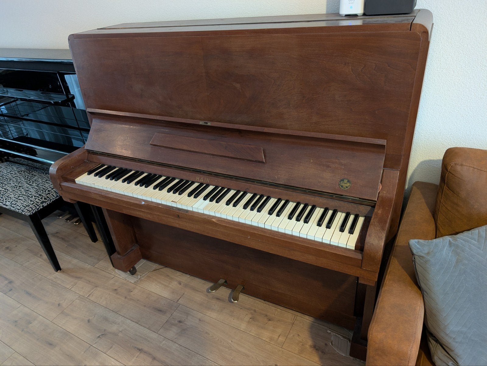HAIN Piano, Muziek en Instrumenten, Piano's, Ophalen, Gebruikt, Bruin, Piano
