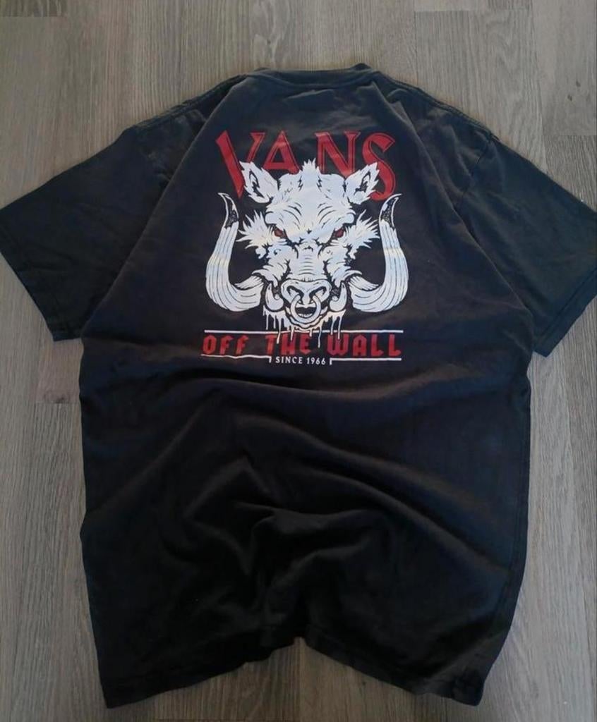 Stoer Vans T-shirt XL met unieke print, Kleding | Heren, T-shirts, Gedragen, Maat 56/58 (XL), Zwart, Ophalen of Verzenden