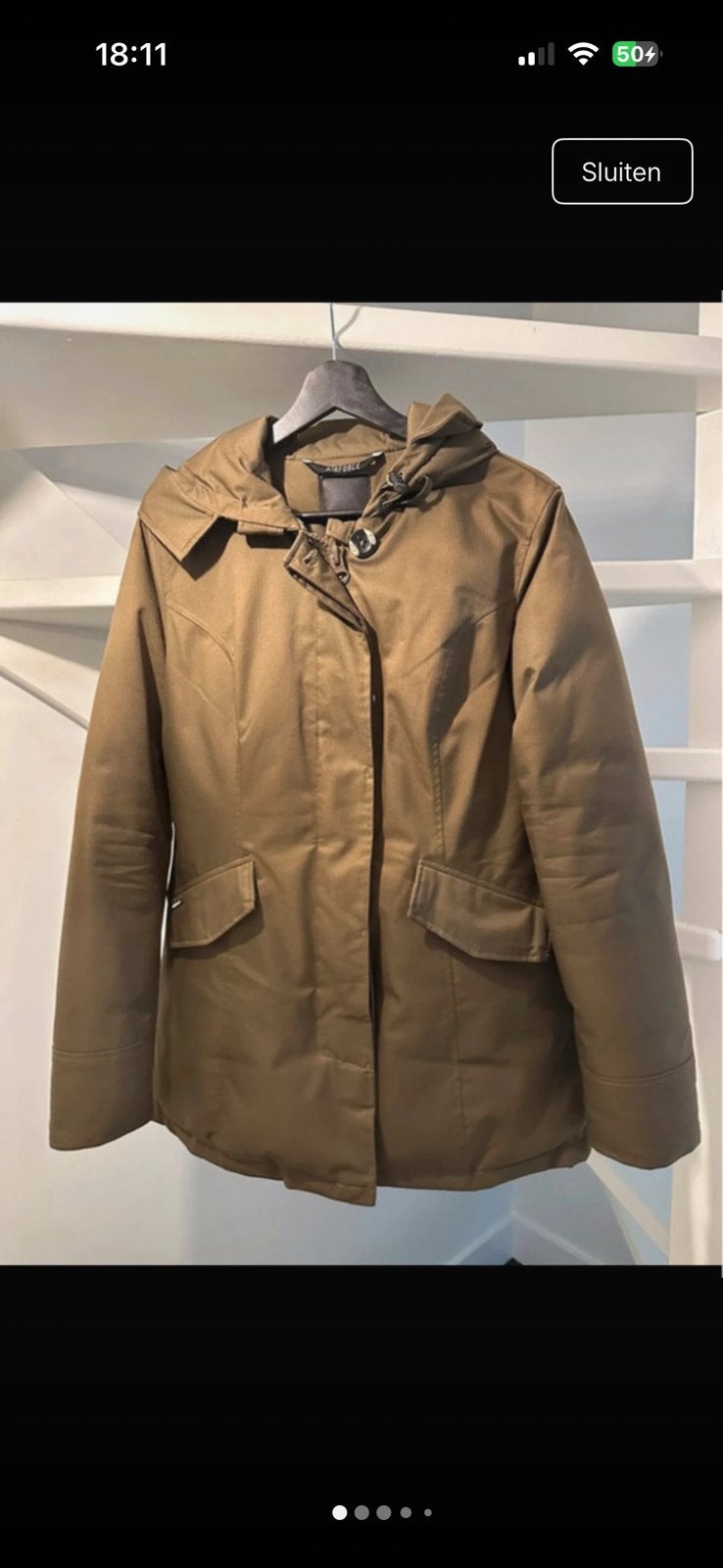 Airforce winterjas / parka – groen – maat S, Ophalen of Verzenden, Zo goed als nieuw, Maat 36 (S), Groen