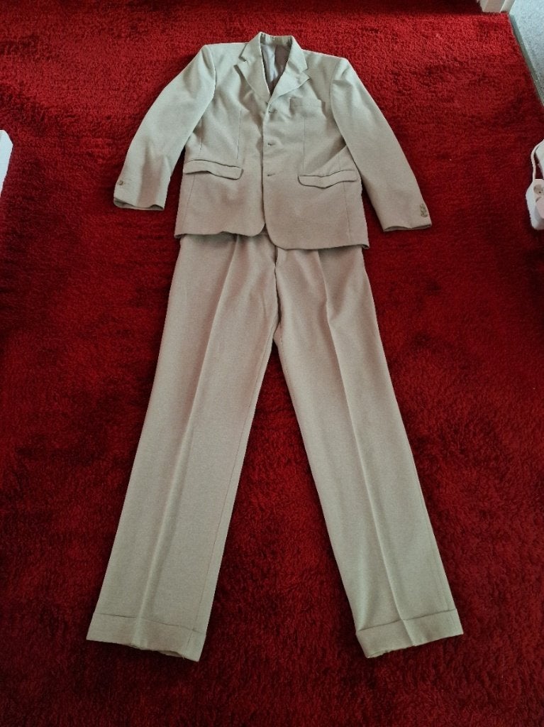 Beige Herenpak - Maat 50-52, Ophalen of Verzenden, Zo goed als nieuw, Maat 48/50 (M), Beige