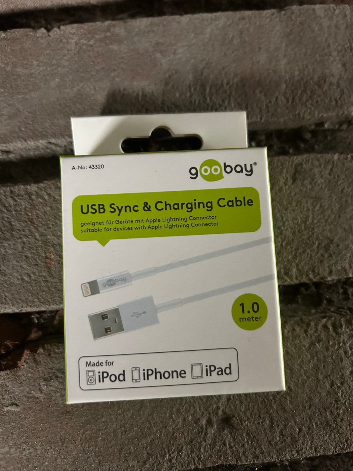Goobay USB Oplader en Lightning Kabel Set voor Apple Apparat, Ophalen of Verzenden, Nieuw, Apple iPhone