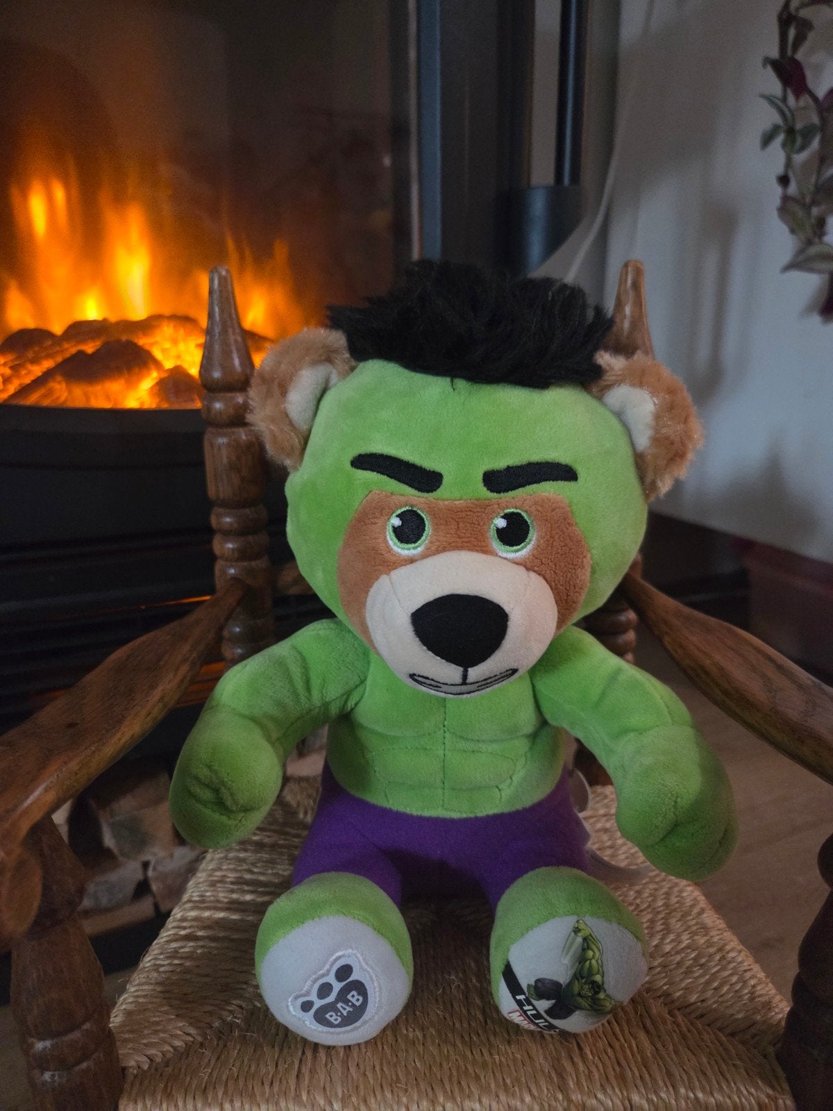 Build-A-Bear Hulk Knuffel - 21 cm, Groen, Overige karakters, Beer, Ophalen of Verzenden