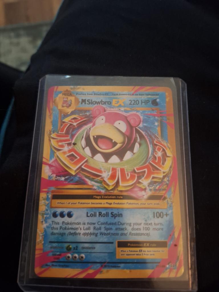 M Slowbro EX Pokémon Kaart - Zeldzaam en in Topstaat, Ophalen of Verzenden, Zo goed als nieuw, Losse kaart