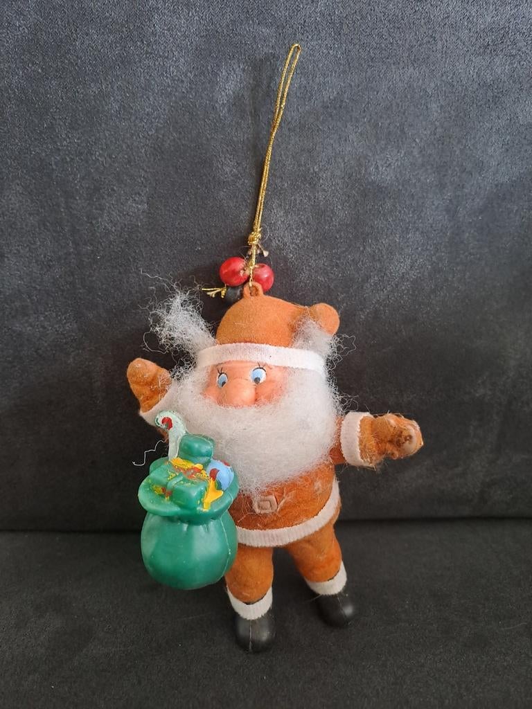 Vintage kerstfiguur kerstman 1960 kerstdecoratie, Diversen, Ophalen of Verzenden, Gebruikt
