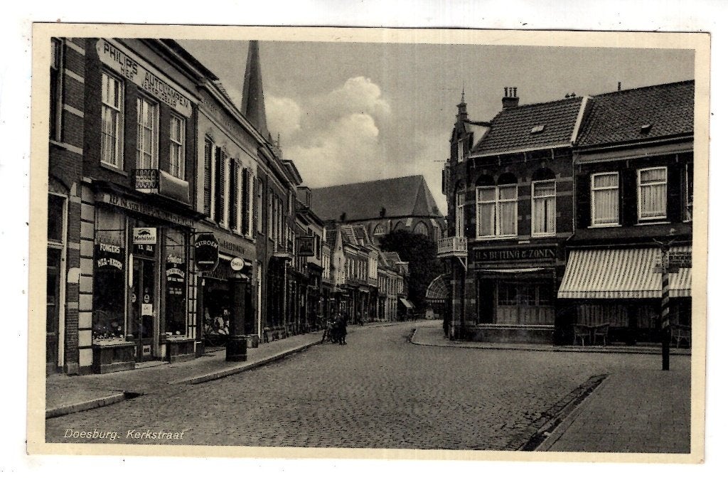 Doesburg Garage Shell station  1938, Verzamelen, Verzenden, 1920 tot 1940, Gelopen, Gelderland