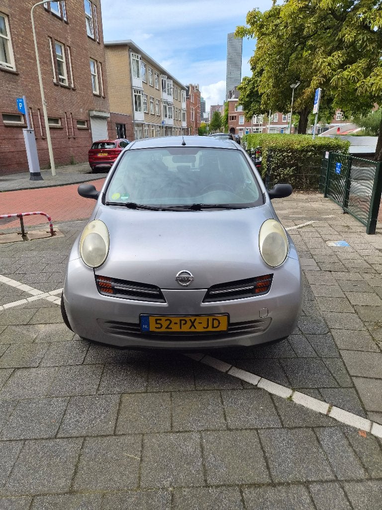 Nissan Micra 1.2 59KW 3DR 2004 Grijs, Auto's, Voorwielaandrijving, Stof, 4 cilinders, Origineel Nederlands