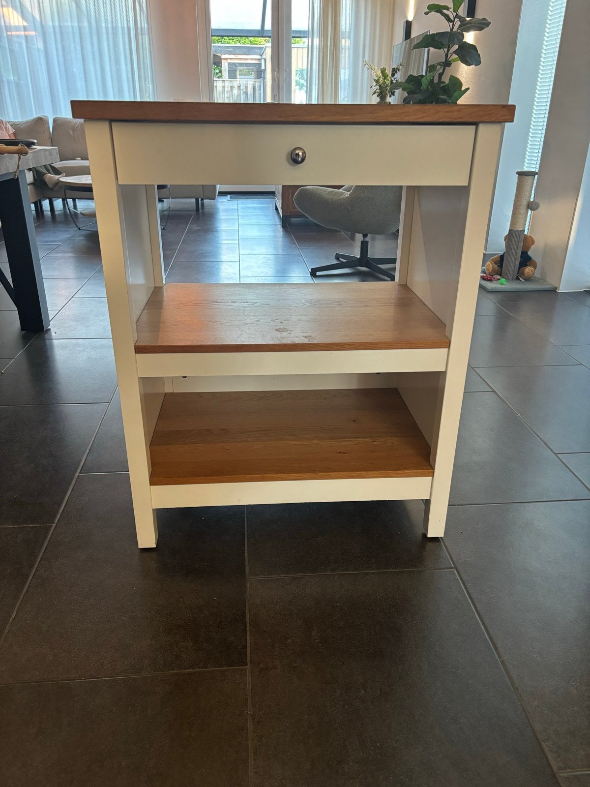 2x Keukenblok met lade Wit/Hout (ophalen op 4 oktober!!), Ophalen, Gebruikt