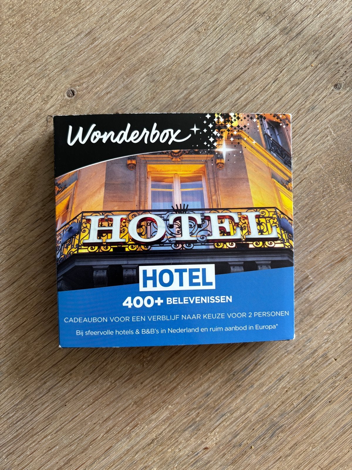 Wonderbox hotelbon vraagprijs €50 (waarde €75), Twee personen, Cadeaubon