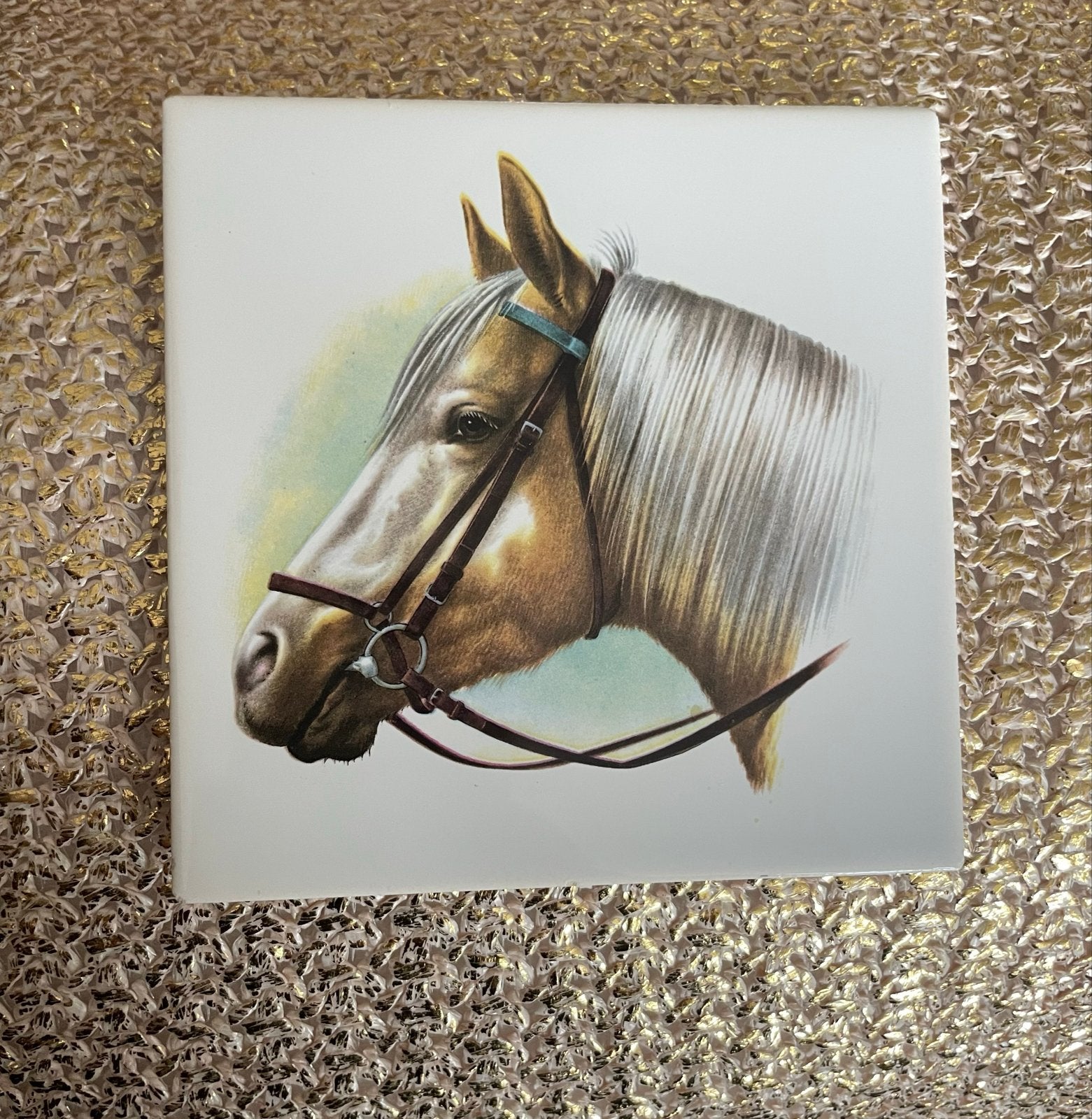 Vintage Mosa Holland wandtegel met paard - Jaren 70/80, Ophalen
