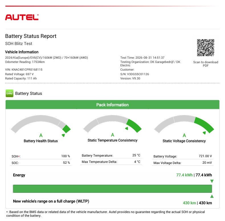 Kia EV6 GT-Line AWD 77.4 kWh|100% SOH|FULL OPTION|PANO|HEAD-, Auto's, Kia, Automaat, Dealer onderhouden, Stof, Gebruikt