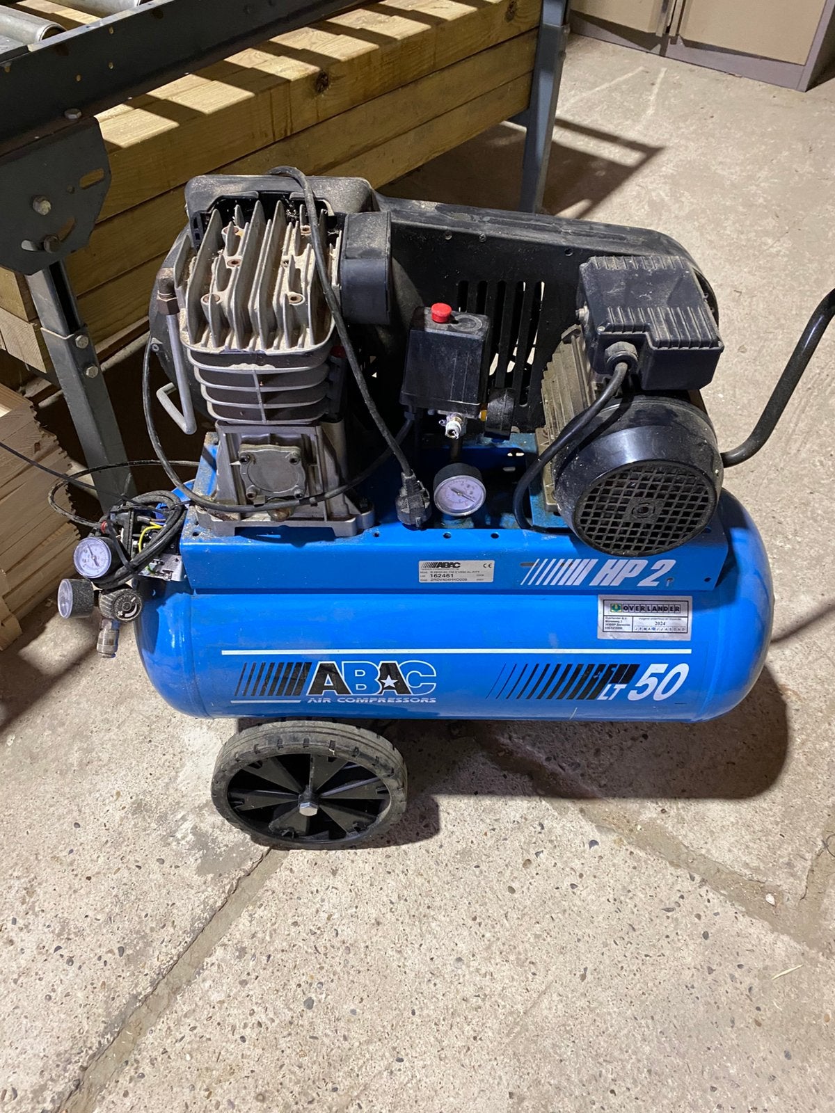 ABAC compressor, Doe-het-zelf en Verbouw, Ophalen, Gebruikt, 10 bar of meer, 25 tot 100 liter