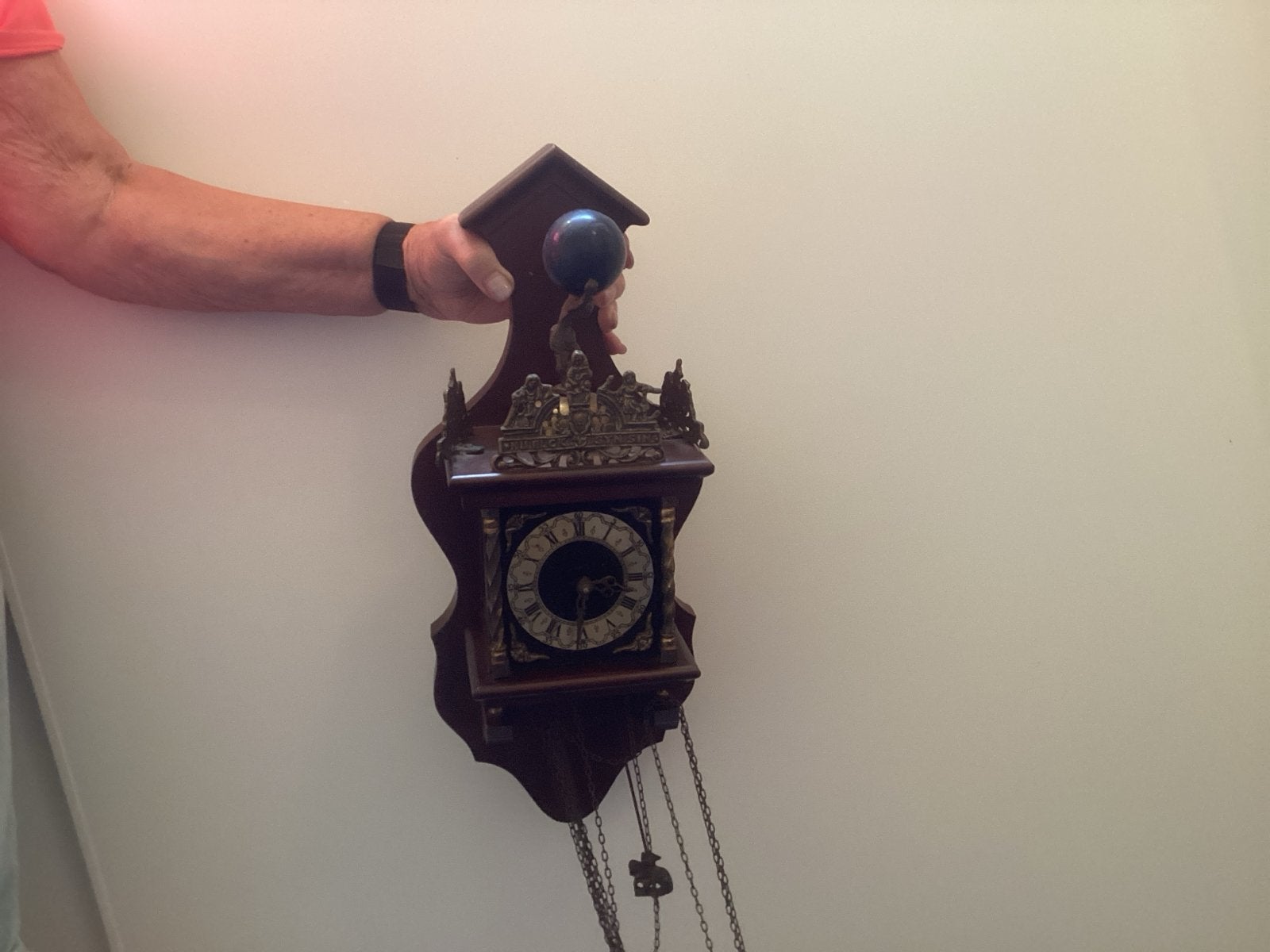 Zaanse klok, ca. 40cm hoog, Antiek en Kunst, Antiek | Klokken, Ophalen of Verzenden