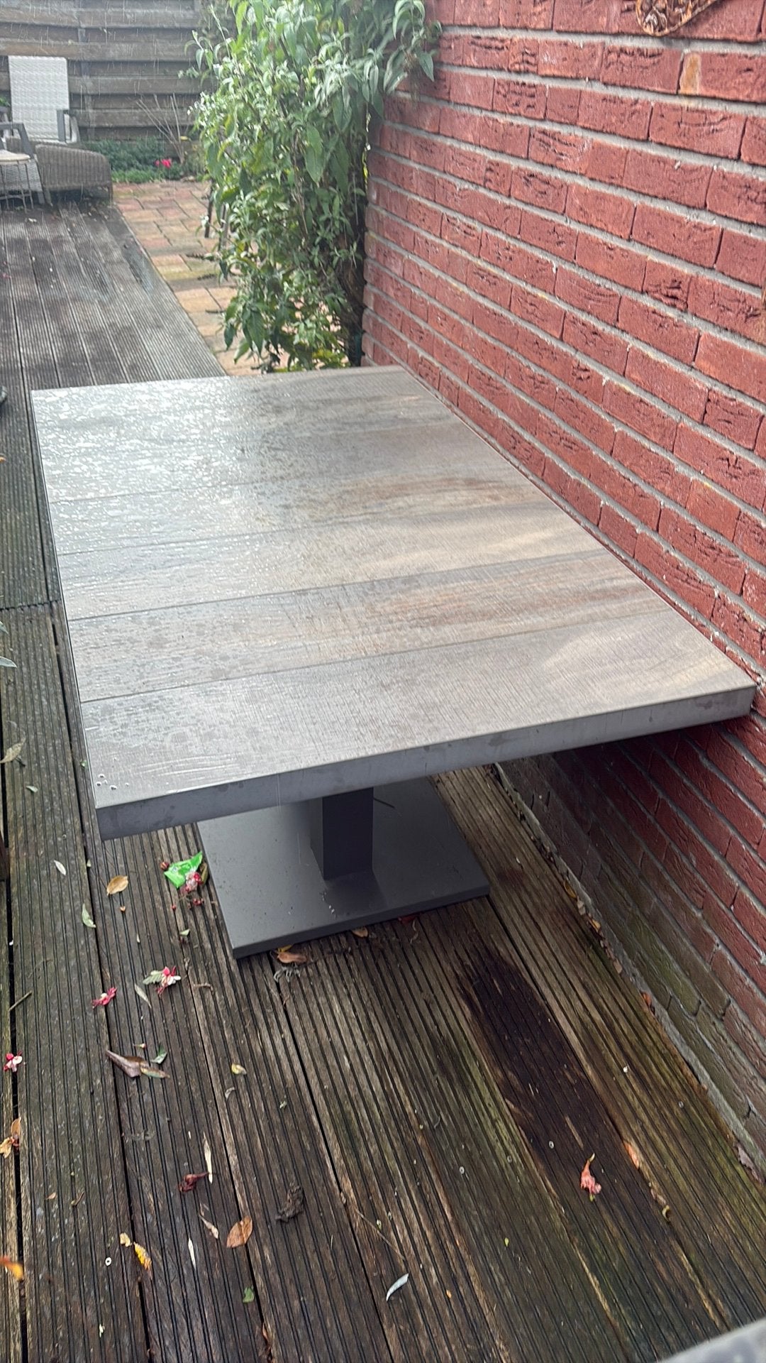 Marbella Tuintafel Antraciet, Tuin en Terras, Ophalen, Zo goed als nieuw, Rechthoekig, Aluminium