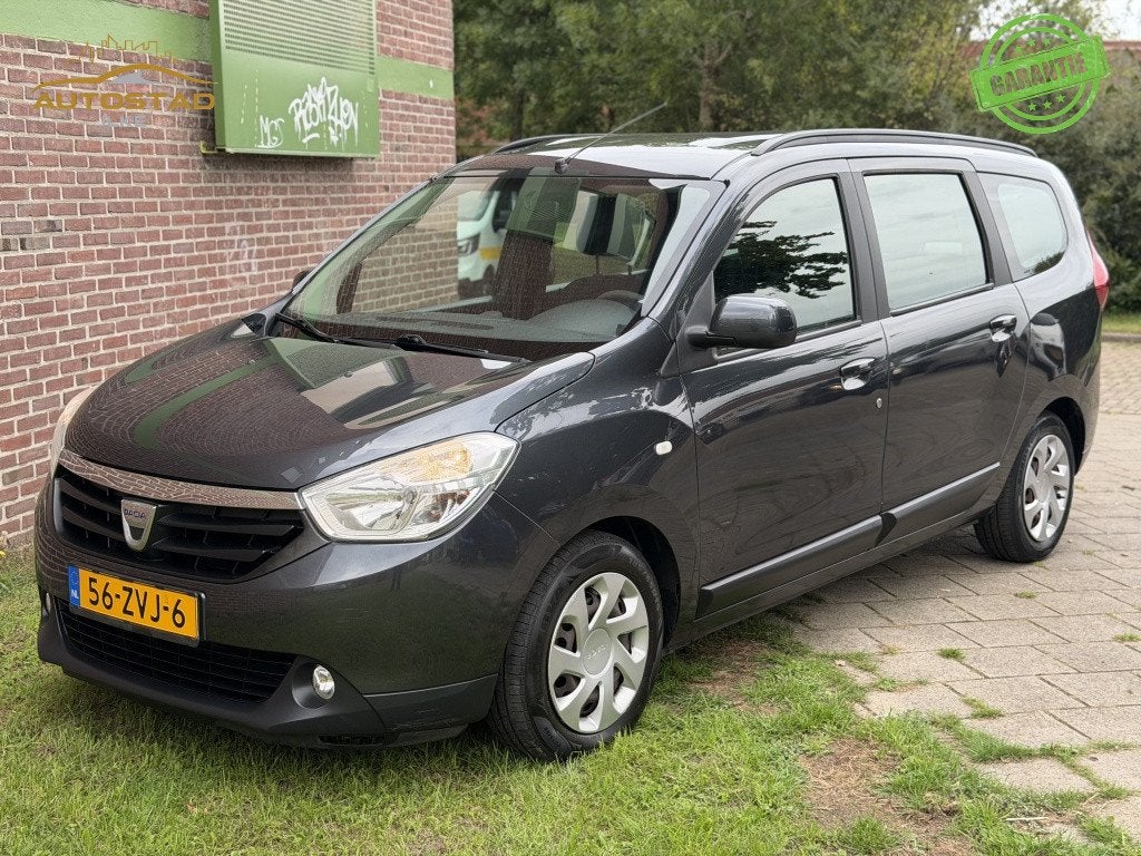 Dacia Lodgy 1.2 TCe Lauréate 5p.*2013*Airco|Cruise|T-haak|P, Euro 5, Stof, Gebruikt, Zwart