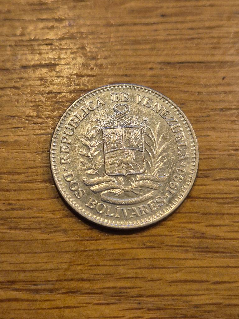 Venezuela - 2 Bolivar 1990, Verzenden, Zuid-Amerika, Losse munt