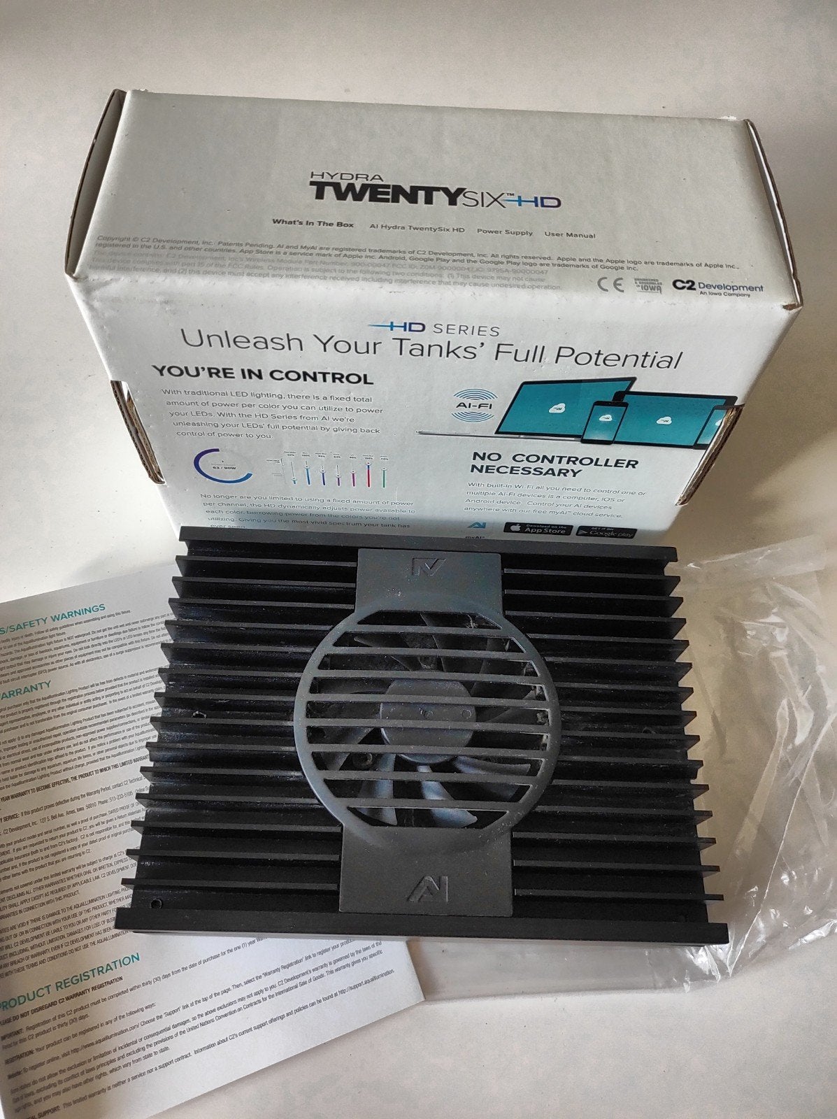 AI Hydra TwentySix HD, Ophalen, Gebruikt, App-bediening, Verlichting of Verwarming