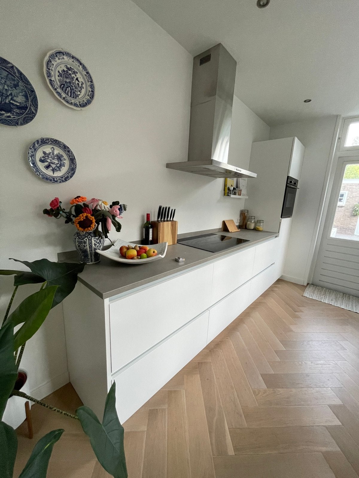 Complete Keuken - incl. Quooker, apparatuur & werkblad, Ophalen, Zo goed als nieuw, Wit