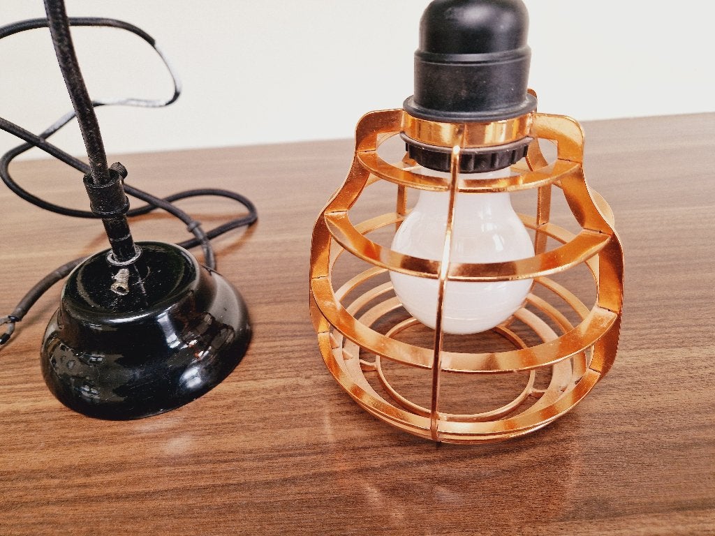 hanglamp - met pendel - koper, Ophalen of Verzenden, Zo goed als nieuw, Metaal, E27 (groot)