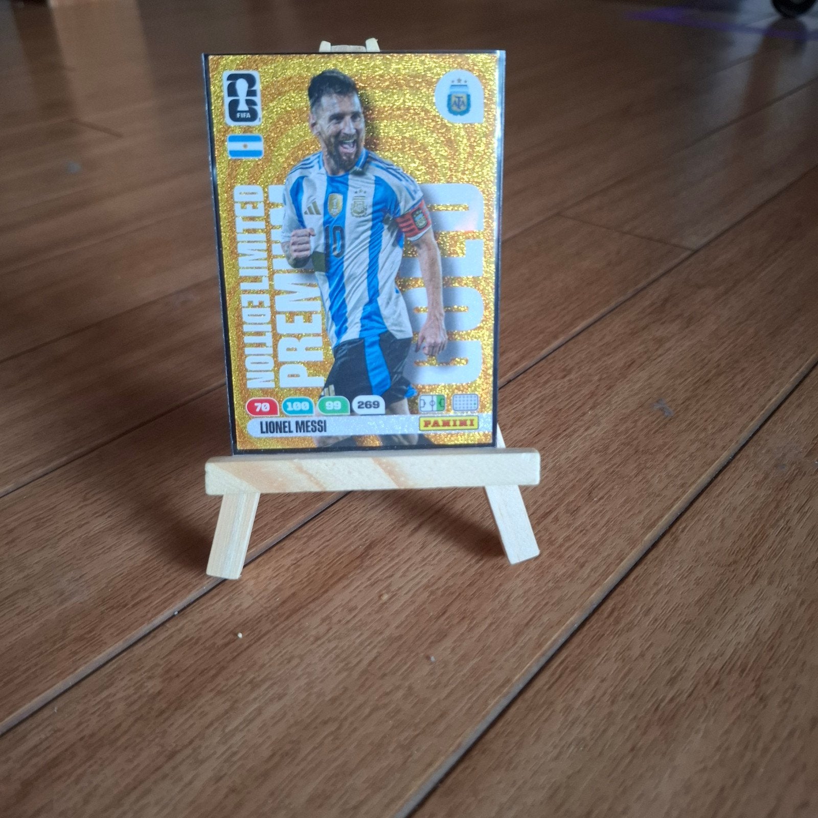 Messi Panini Adrenalyn XL Limited Edition Premium Gold, Ophalen of Verzenden, Zo goed als nieuw, Buitenlandse clubs, Spelerskaart