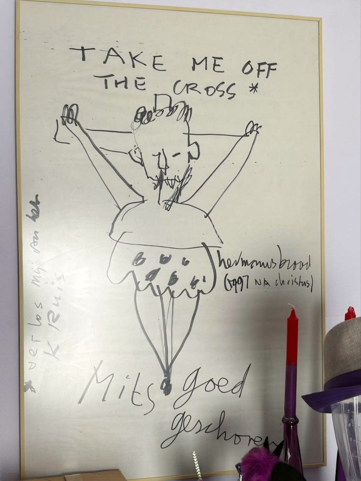 Herman Brood originele stift tekening, Ophalen of Verzenden