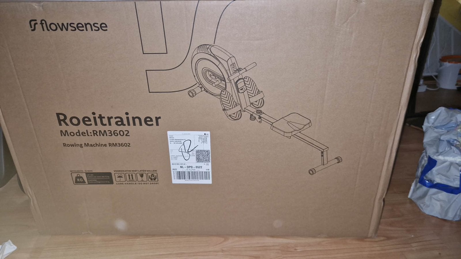 Flowsense RM3602 Rowing Machine/roeimachine, Ophalen, Zo goed als nieuw, Benen, Roeitrainer