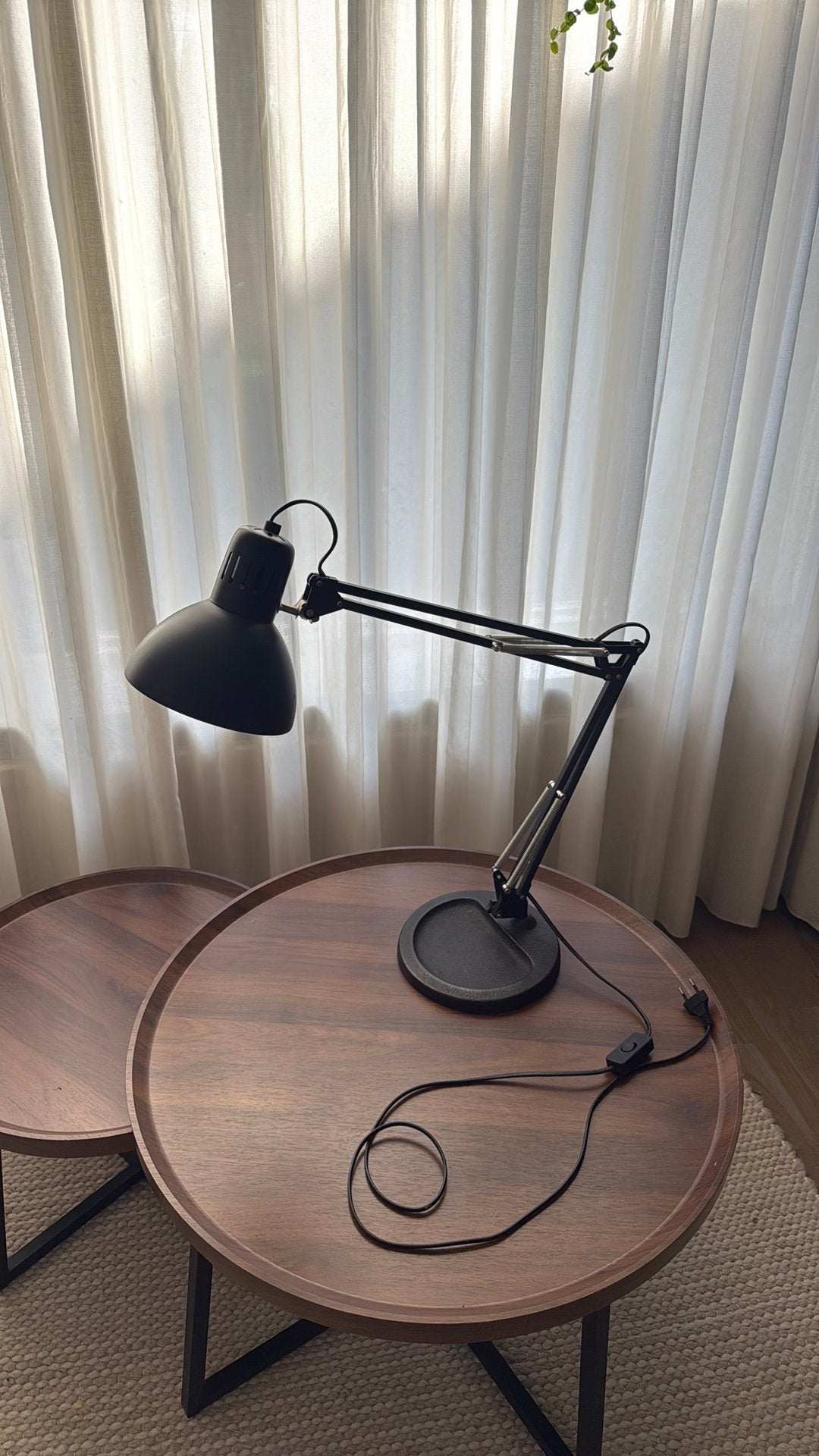 Vintage Industriële Bureaulamp / Architectenlamp, Bureaulamp, Ophalen of Verzenden, Zo goed als nieuw, Zwart