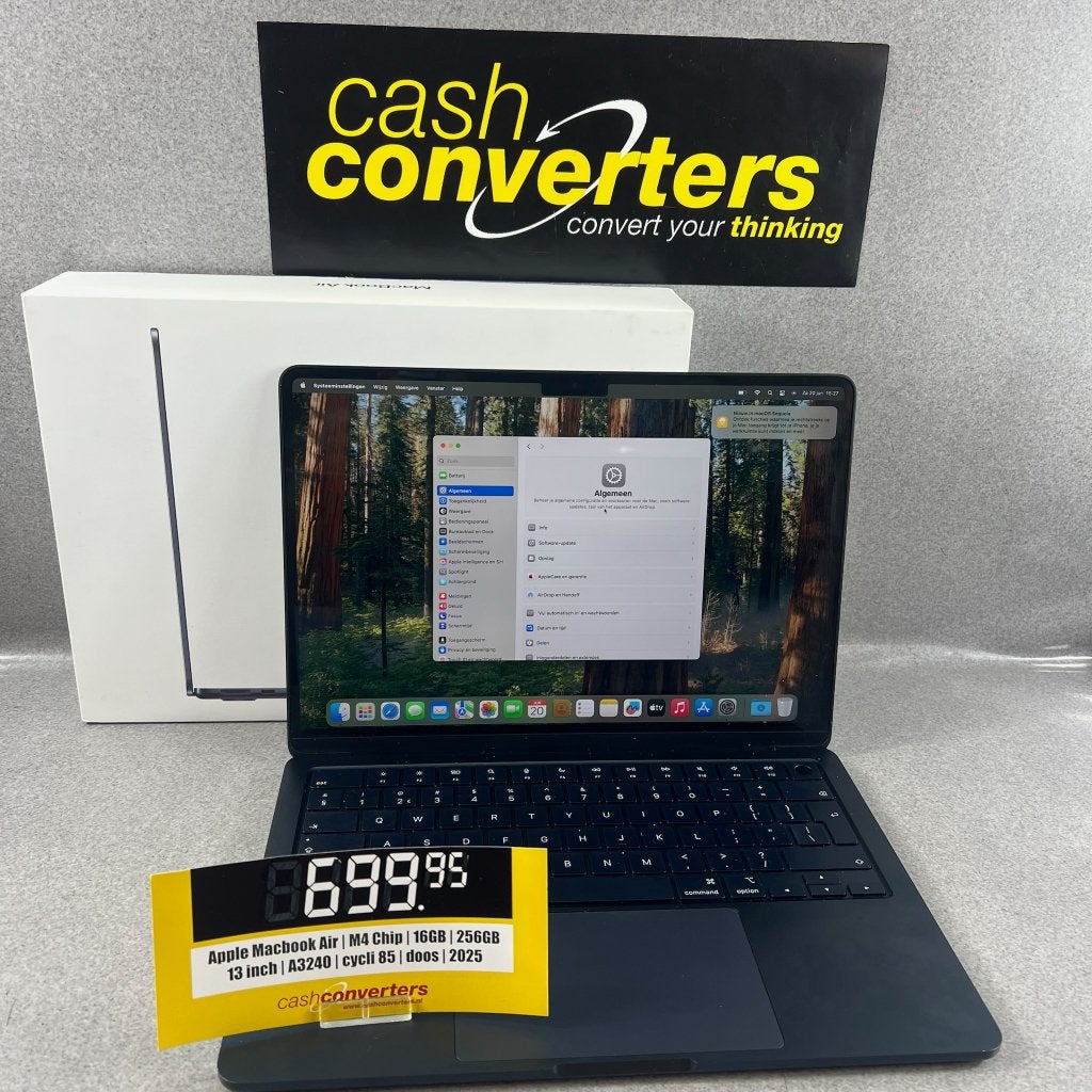 Apple Macbook Air | M4 | 256GB | 8GB |doos| cycli 85| 411084, Computers en Software, Apple Macbooks, Gebruikt, 256 GB, 2 tot 3 Ghz