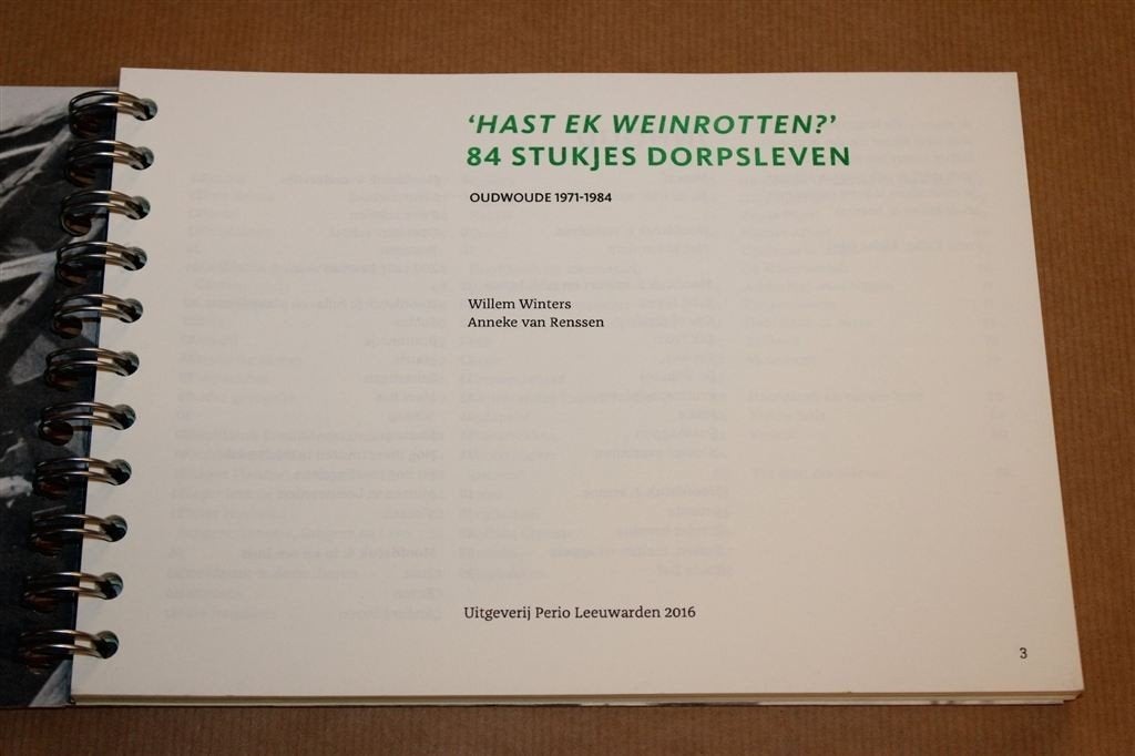 Hast Ek Weinrotten — Dorpsleven Oudwoude 1971-1984, Ophalen of Verzenden, Gelezen
