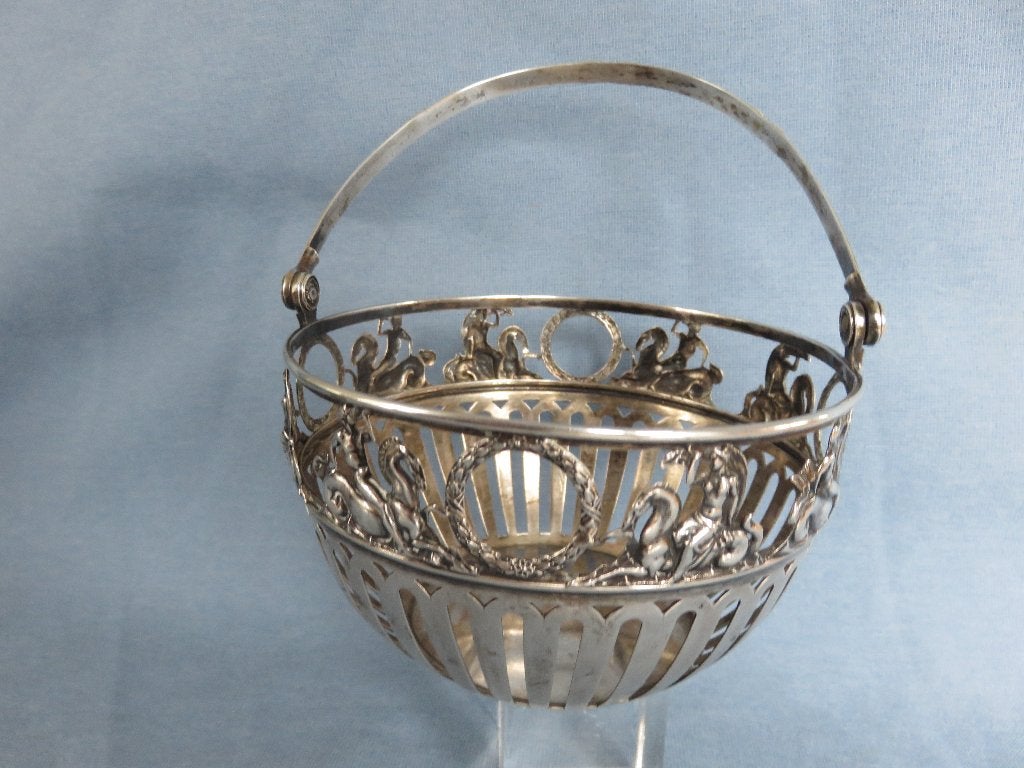 Antiek wol mandje in 800 karaat zilver – ca. 1900, Antiek en Kunst, Ophalen of Verzenden, Zilver