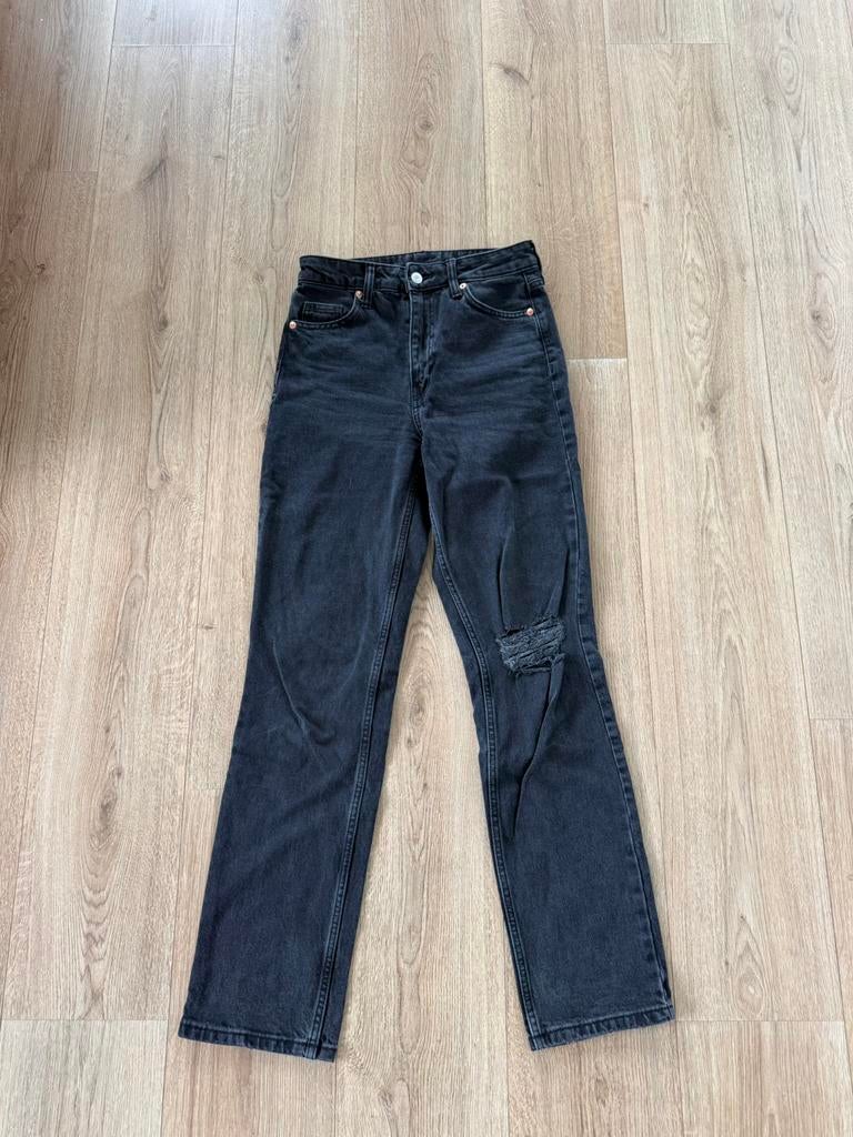 Zwarte wide leg jeans H&M, Ophalen of Verzenden, Zo goed als nieuw, Zwart, Overige jeansmaten