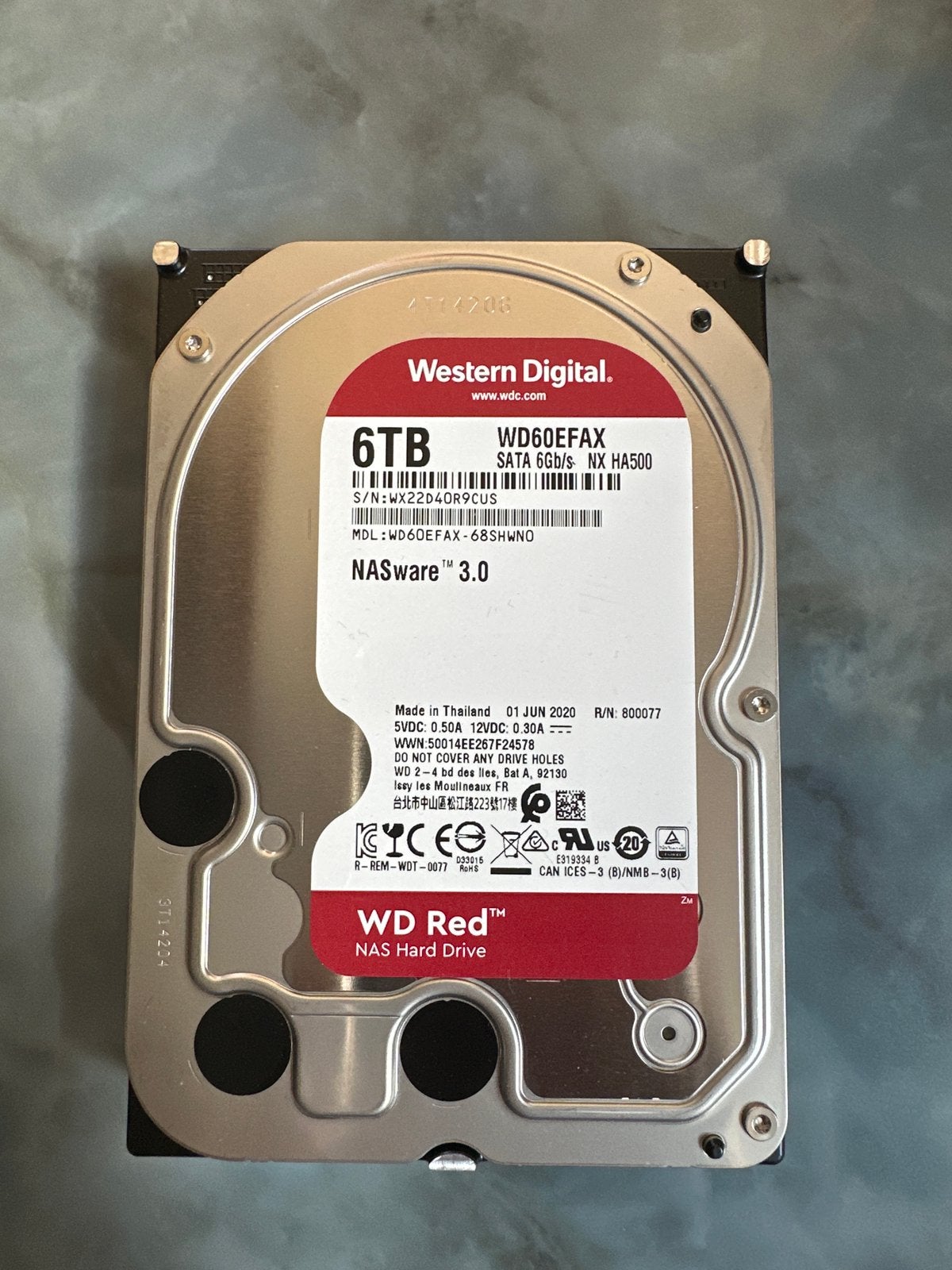 Western Digital WD Red 6TB NAS Hard Drive (WD60EFAX), Computers en Software, Harde schijven, Intern, Gebruikt, Server, 6Tb